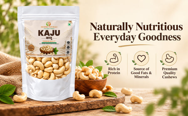 Deshma Naturals Premium Cashew Nuts (Kaju) | Whole, Crunchy & Rich in Taste | Premium Quality Dry Fruits | Healthy Snacking & Everyday Nutrition