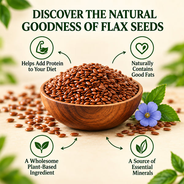 Deshma Naturals Premium Flax Seeds (Alsi Seeds) | Natural Source of Omega-3, Dietary Fibre & Plant-Based Protein | Nutritious Seeds for Daily Diet, Smoothies, Salads & Breakfast